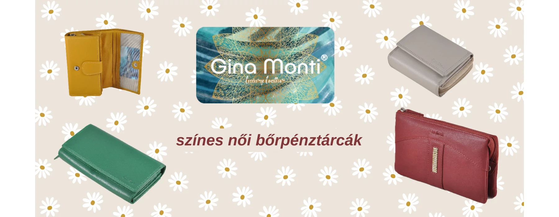 Gina Monti színes női pénztárcák