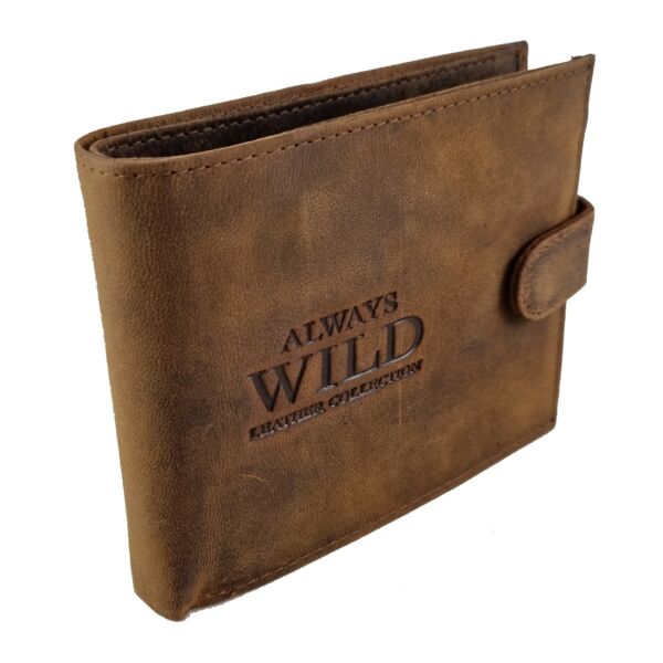 Always Wild férfi pénztárca koptatott bőrből, patenttal nyítható 4749