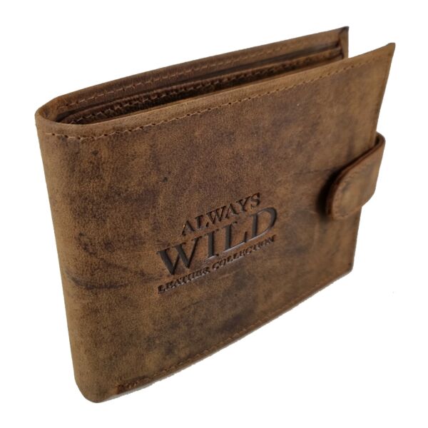 Always Wild férfi pénztárca koptatott bőrből, patenttal nyítható 5990