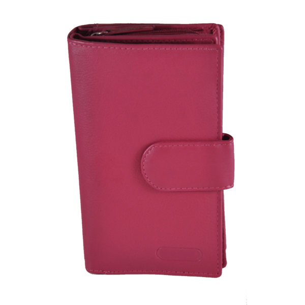 Álló fazonú pink bőrpénztárca 78626