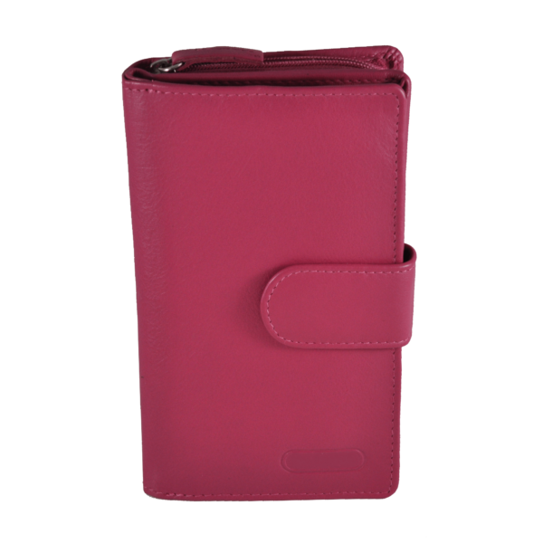 Álló fazonú pink bőrpénztárca 78638