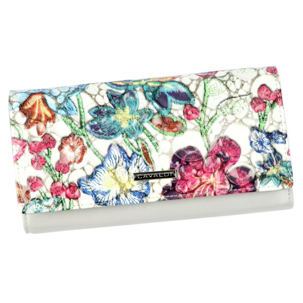 Cavaldi virágmintás bőrpénztárca pn27