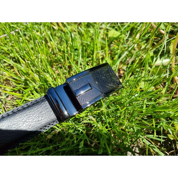 Ramsey London elegáns bőröv 006 - 3cm - fekete