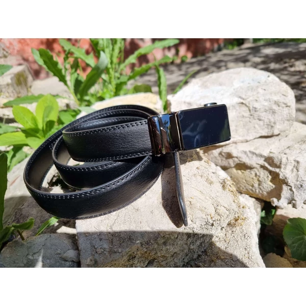 Ramsey London elegáns bőröv 007 - 3cm - fekete