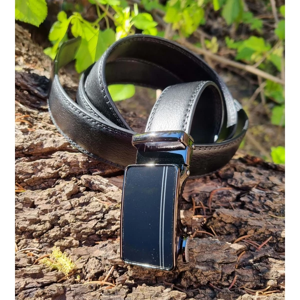 Ramsey London elegáns bőröv 008 - 3cm - fekete