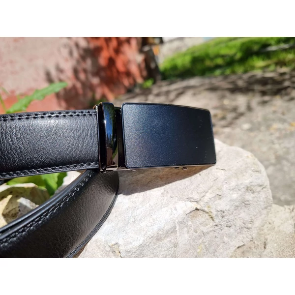 Ramsey London elegáns bőröv 029 - 3,5cm - fekete