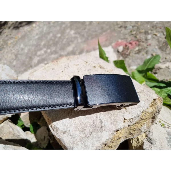 Ramsey London elegáns bőröv 029 - 3,5cm - fekete