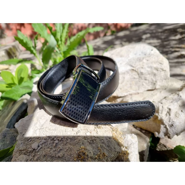 Ramsey London elegáns bőröv 039 - 3,2cm - fekete