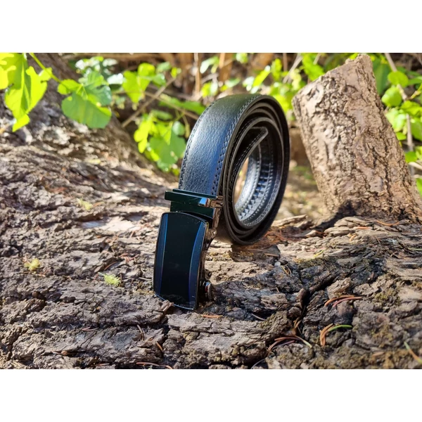 Ramsey London elegáns bőröv 042 - 3,2cm - fekete