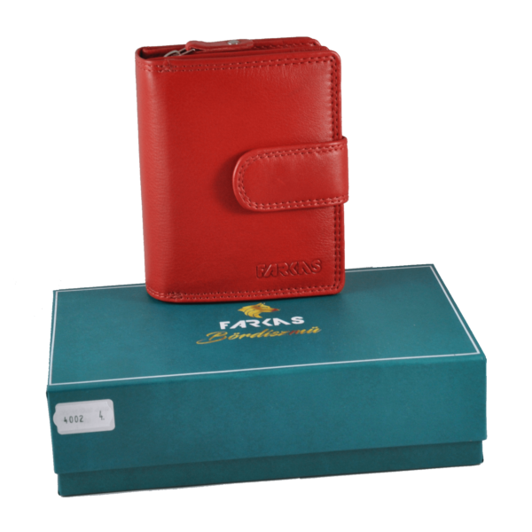 FARKAS kis méretű, álló fazonú bőrpénztárca RFID védelemmel 4002