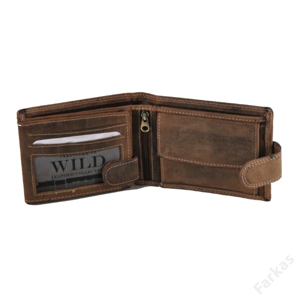 Always Wild férfi pénztárca koptatott bőrből, patenttal nyítható 1119