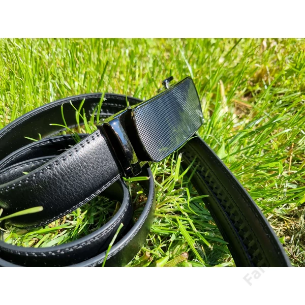 Ramsey London elegáns bőröv 005 - 3,5cm - fekete