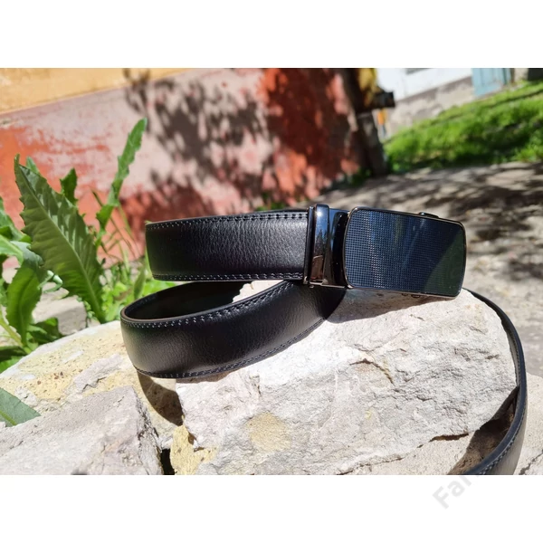 Ramsey London elegáns bőröv 005 - 3,5cm - fekete
