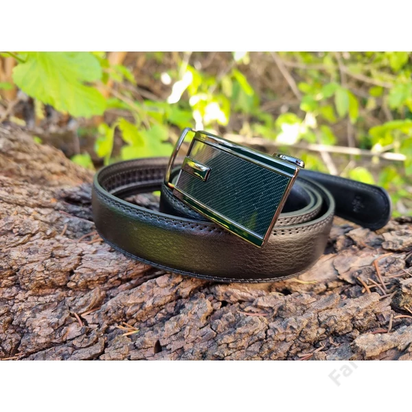 Ramsey London elegáns bőröv 006 - 3cm - fekete