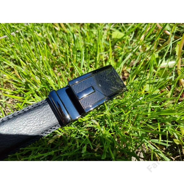 Ramsey London elegáns bőröv 006 - 3cm - fekete