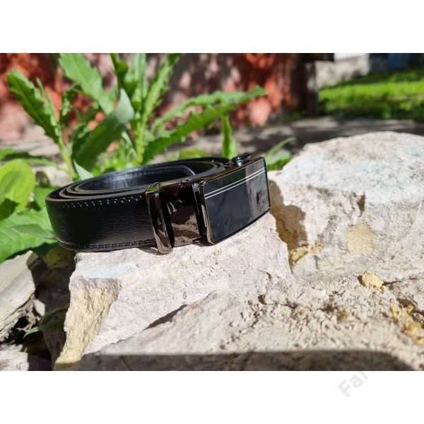 Ramsey London elegáns bőröv 008 - 3cm - fekete