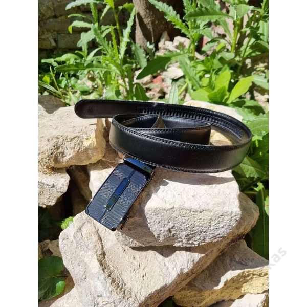 Ramsey London elegáns bőröv 011 - 3,5cm - fekete