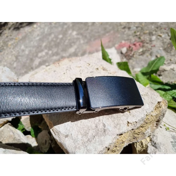 Ramsey London elegáns bőröv 029 - 3,5cm - fekete