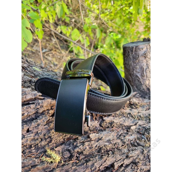 Ramsey London elegáns bőröv 029 - 3,5cm - fekete