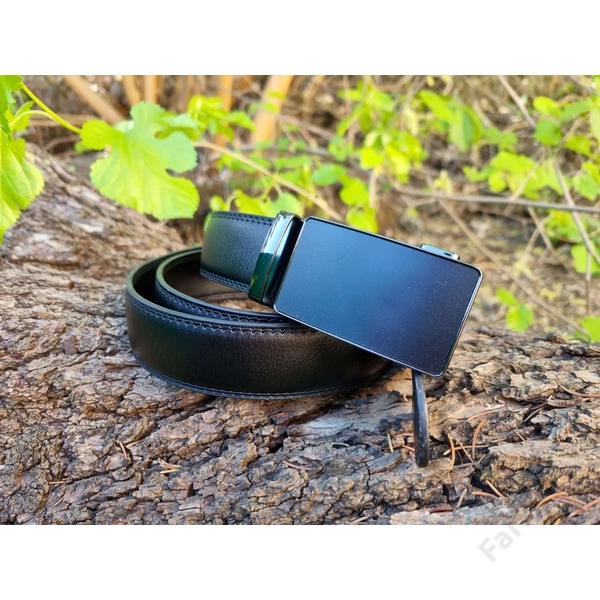 Ramsey London elegáns bőröv 029 - 3,5cm - fekete