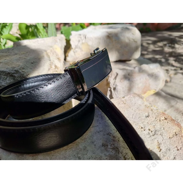 Ramsey London elegáns bőröv 044 - 3,2cm - fekete