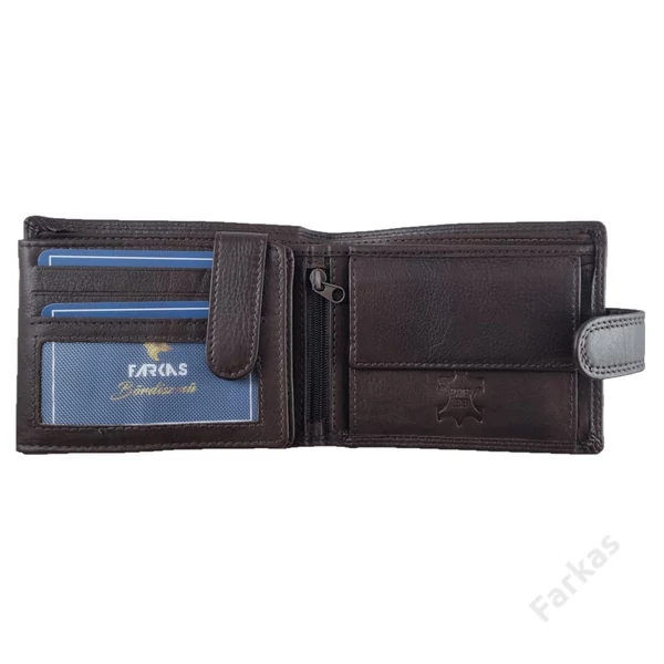 FARKAS RFID bőrpénztárca, kapcsos 28X