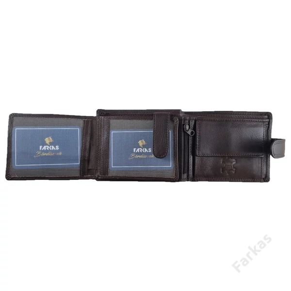 FARKAS RFID bőrpénztárca, kapcsos 28X
