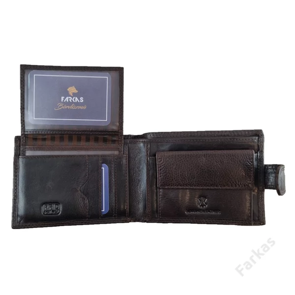 FARKAS RFID prémium bőrpénztárca kivehető kártyatartó résszel 7002