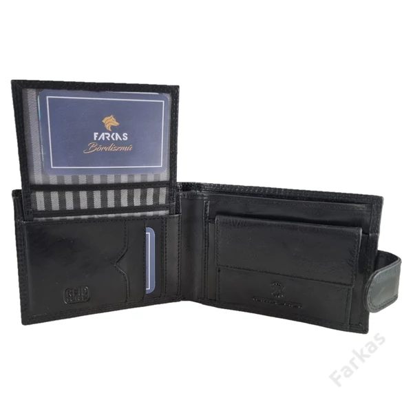FARKAS RFID prémium bőrpénztárca kivehető kártyatartó résszel 7002