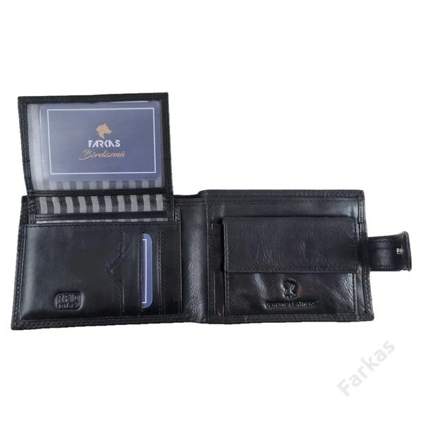 FARKAS RFID prémium bőrpénztárca kivehető kártyatartó résszel 7002
