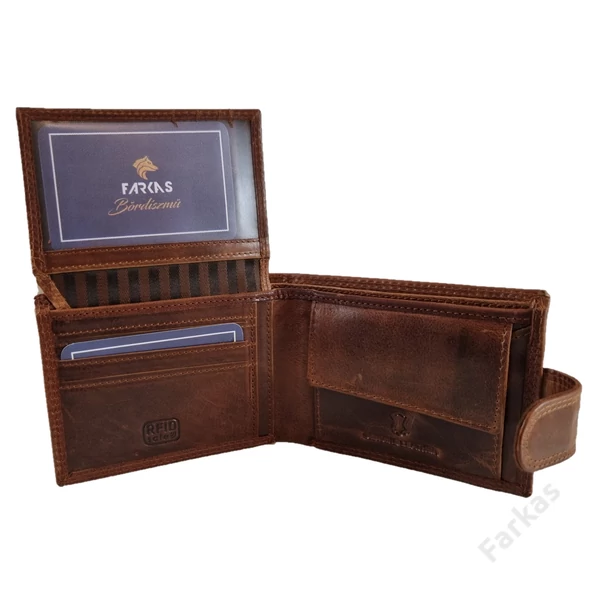 FARKAS RFID prémium bőrpénztárca 7004