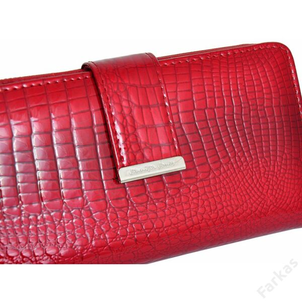 Jennifer Jones piros színű krokós lakkbőr pénztárca, álló fazon 52802
