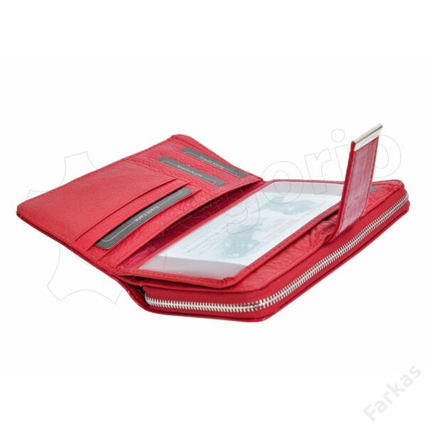 Jennifer Jones piros színű krokós lakkbőr pénztárca, álló fazon 52802
