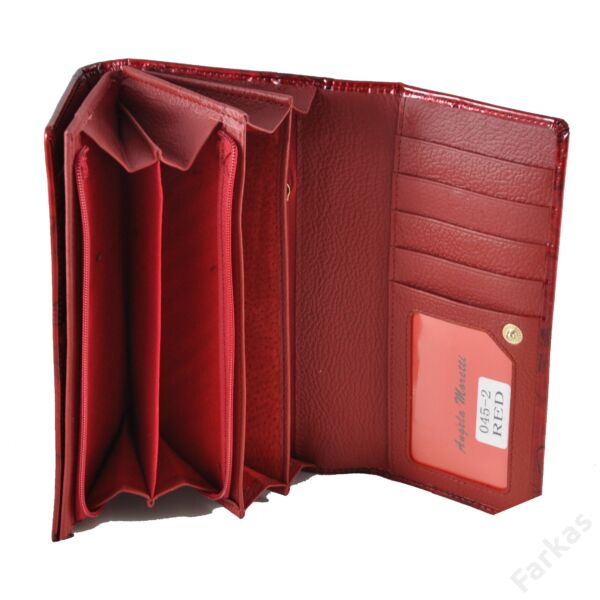 Angela Moretti piros lakkpénztárca pillangós mintával 0452