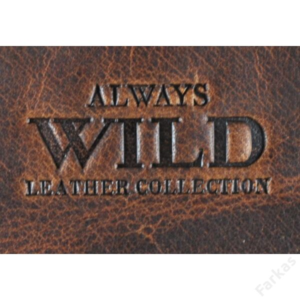 Always Wild férfi barna táska "pull up" bivaly bőrből 8171